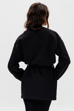 Черный жакет из трикотажа для relaxed образов GO F4064/40-02. 170-176 - фото 3