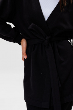 Черный жакет из трикотажа для стильных casual комплектов GO F4064/40-02. 164-170 - фото 2