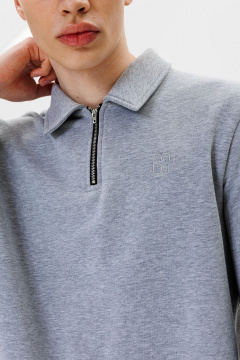 Демисезонные серые брюки и свитшот в спортивном стиле GO M3063/50-04 - фото 4