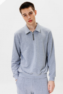 Демисезонные серые брюки и свитшот в спортивном стиле GO M3063/50-04 - фото 3