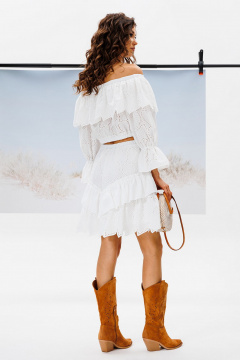 Блуза, юбка Butеr 2821 молочный - фото 2