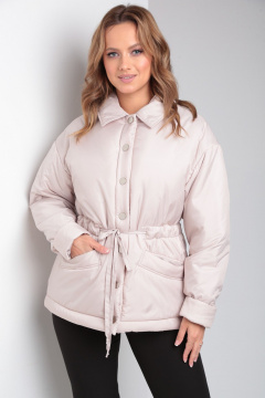 Куртка утепленная из плащёвой ткани с кулисой и отложным воротником Modema м.2035 - фото 5