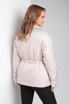 Куртка утепленная из плащёвой ткани с кулисой и отложным воротником Modema м.2035 - фото 4