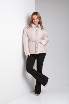 Куртка утепленная из плащёвой ткани с кулисой и отложным воротником Modema м.2035 - фото 2