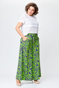 Брюки из мягкой вискозной ткани с зауженным к низу кроем Swallow 720 - фото 3