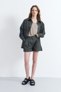 Шорты прямые из костюмной ткани с боковыми карманами AG Green G504/7 - фото 1