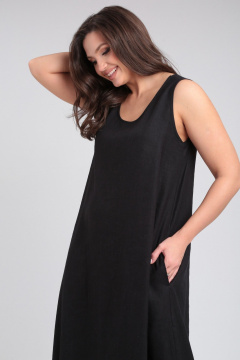 Летнее платье из вискозы и лена со свободным расклешением Your size 2223 - фото 4