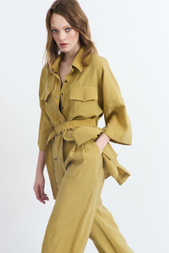 Летняя женская блузка из плательной ткани с разрезами AG Green G507/3 - фото 5