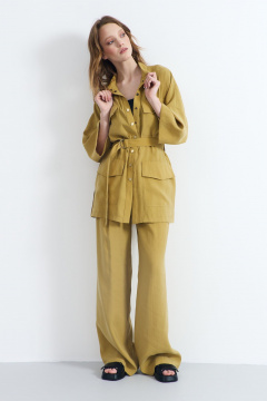 Летняя женская блузка из плательной ткани с разрезами AG Green G507/3 - фото 2