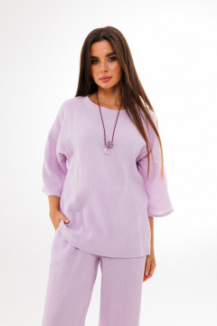 Блуза, брюки Anelli 1376 лиловый - фото 2