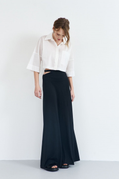 Летняя женская белая блузка из текстиль с коротким рукавом AG Green G514/3 - фото 4