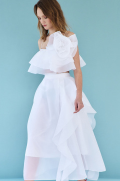 Юбка из плательной ткани с воланами и эластичным поясом AG Green G517/8 - фото 5