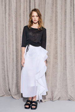 Летний трикотажный джемпер с вытачками и длинной рукавной рукавом AG Green G517/9 - фото 4