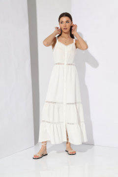 Летнее платье на бретелях с воланами и кружева N.O.W. 1284 - фото 1