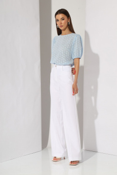 Летние прямые брюки с карманами и защипами N.O.W. 1292 - фото 4