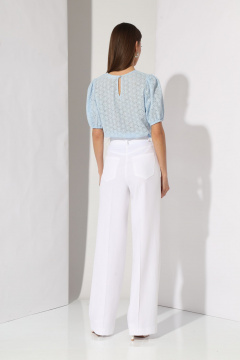 Летние прямые брюки с карманами и защипами N.O.W. 1292 - фото 2