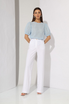 Летние прямые брюки с карманами и защипами N.O.W. 1292 - фото 1