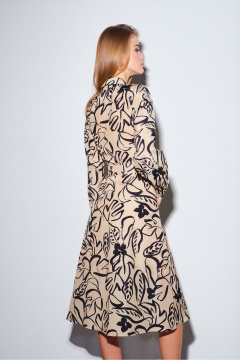 Платье свободного кроя ниже икры с поясом и карманами DAVYDOV 9361 - фото 3