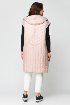 Демисезонный розовый жилет с капюшоном и прорезными карманами Svetlana-Style 1766 розовый - фото 2