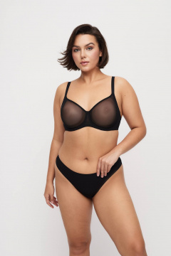 Черный бюстгальтер из трикотажа с мягкой чашкой Milady 146 3.8 - фото 2