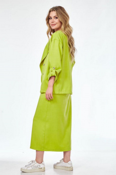 Жакет, футболка, юбка Милора-стиль 1222 салат - фото 3