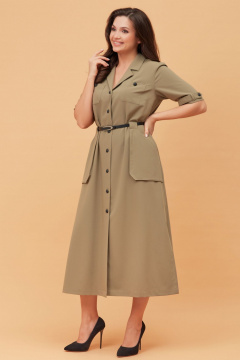 Платье Andina city 8021 хаки - фото 5