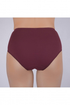 Трусы из хлопкового трикотажа с кружевной передней деталью Verally 1084-1 бургунд - фото 2