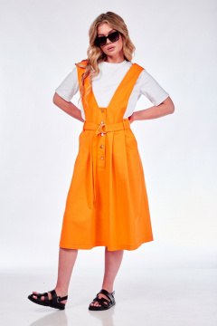 Летний джинсовый сарафан с широкими бретелями и карманами Takka Plus 24-223 - фото 3