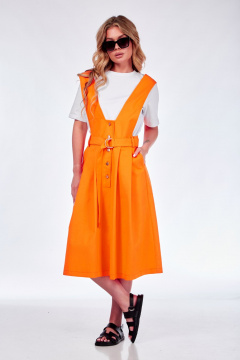 Летний джинсовый сарафан с широкими бретелями и карманами Takka Plus 24-223 - фото 2