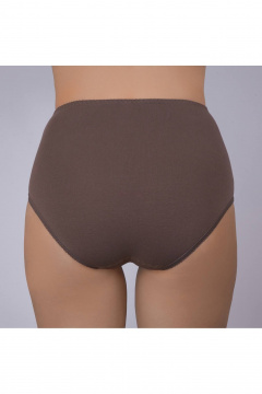 Трусы из эластичного полотна с двойным слоем и отделкой из кружева Verally 1093-2 перец - фото 2