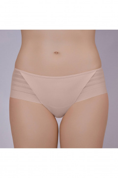 Трусы из эластичного полотна и сетки Verally 185-2 серебристый пион - фото 1