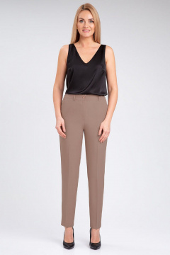 Черная деловая блуза свободного силуэта из текстиля IVARI 423 черный - фото 4