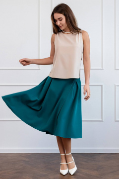 Блуза- топ из текстиля с сборками и разрезами LADO 8155-7 - фото 3