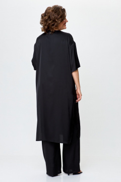 Платье-футляр из французского трикотажа с украшением Avenue 0326 черный - фото 4