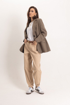 Комплект в стиле Old Money жакет и брюки-бананы из джинса EZER 2049 - фото 3