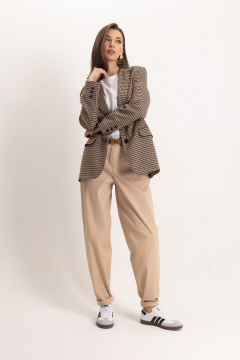 Комплект в стиле Old Money жакет и брюки-бананы из джинса EZER 2049 - фото 1