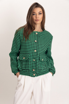 Бомбер и брюки-палаццо из гусиной лапки для делового образа EZER 2054 - фото 3