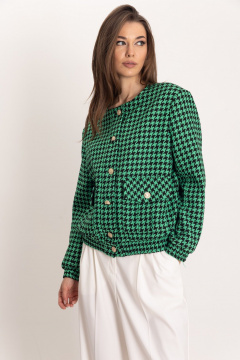 Бомбер и брюки-палаццо из гусиной лапки для делового образа EZER 2054 - фото 1