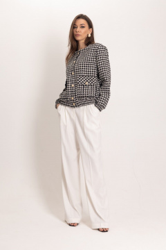 Костюм из жакета и брюк-палаццо из гусиной лапки EZER 2055 - фото 3
