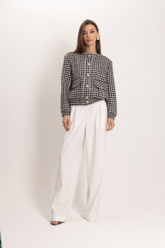 Костюм из жакета и брюк-палаццо из гусиной лапки EZER 2055 - фото 2