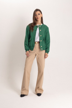 Бежевый бомбер и джинсовые брюки для повседневного образа EZER 2065 - фото 3