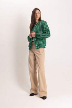 Бежевый бомбер и джинсовые брюки для повседневного образа EZER 2065 - фото 1