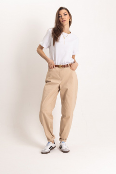 Стильные джинсовые брюки-слоучи с высокой посадкой EZER 1102 - фото 1