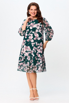 Летнее платье до 105 см из текстиля в стиле на каждый день DaLi 4425.1 зелень - фото 1