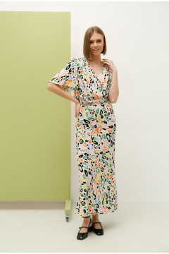 Костюм: юбка с разрезом и блузка на запах из вискозы PUR PUR 11-101/2 - фото 1