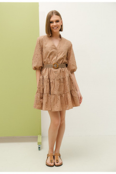 Легкое хлопковое платье с отрезной линией и резинкой PUR PUR 11-205 - фото 1