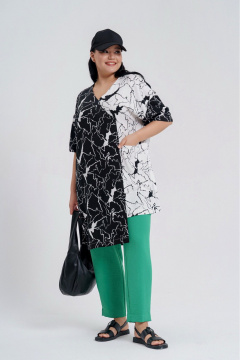 Комплект платье и туника свободного силуэта из вискозы Deesses 2208 - фото 2