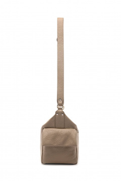 Лаконичная кожаная сумка с карманами и декоративными накладками Souffle 406 0228 - фото 3