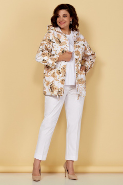 Жакет Медея и К 2248 бело-кофейный - фото 2