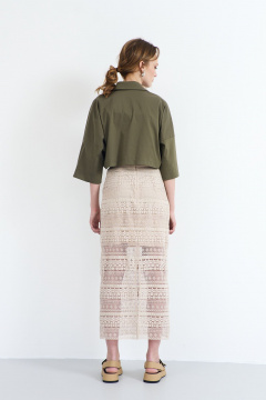 Костюм из хлопка жакет и брюки в стиле casual AG Green G512/3 - фото 3